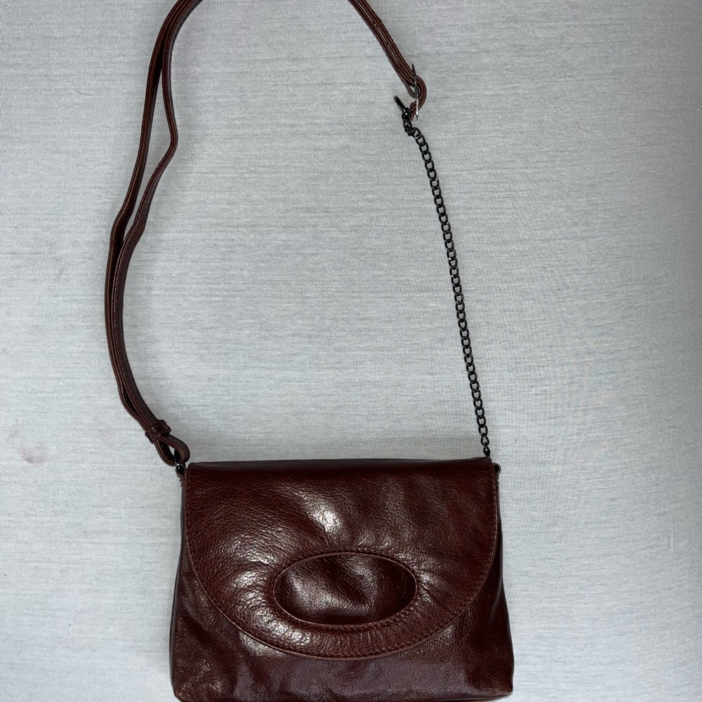 Latico NJ USA Brown Leather Crossbody Bag Vintage Feel